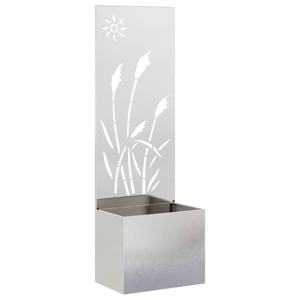 Garden Privacy Screen Sliver 50 x 150 cm Stainless steel