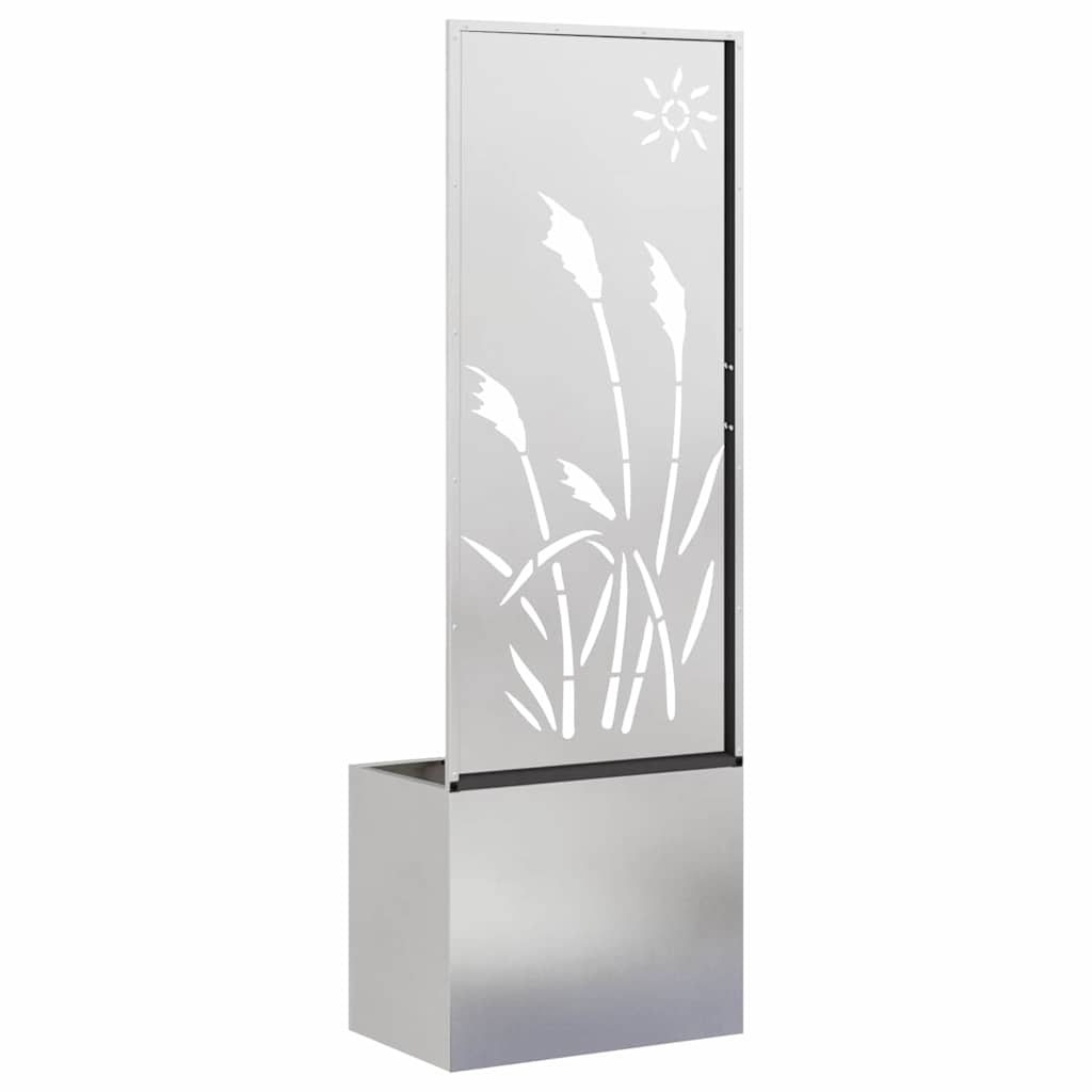 Garden Privacy Screen Sliver 50 x 150 cm Stainless steel