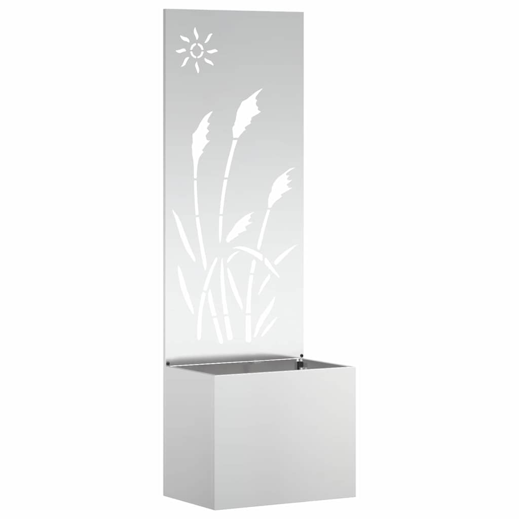 Garden Privacy Screen Silver 50 x 140 cm Galvanised steel