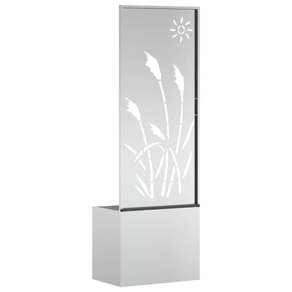 Garden Privacy Screen Silver 50 x 140 cm Galvanised steel