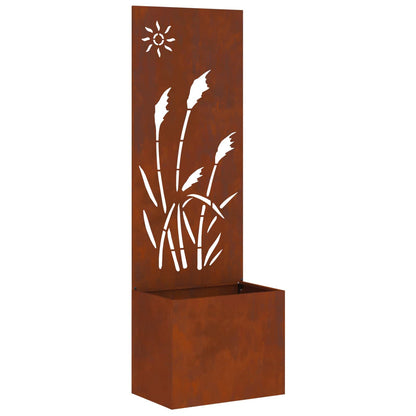 Garden Privacy Screen Rusty 50 x 32 x 150 cm Weathering steel