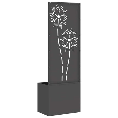 Garden Privacy Screen Black 50 x 32 x 150 cm Cold-rolled steel