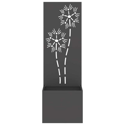 Garden Privacy Screen Black 50 x 32 x 150 cm Cold-rolled steel