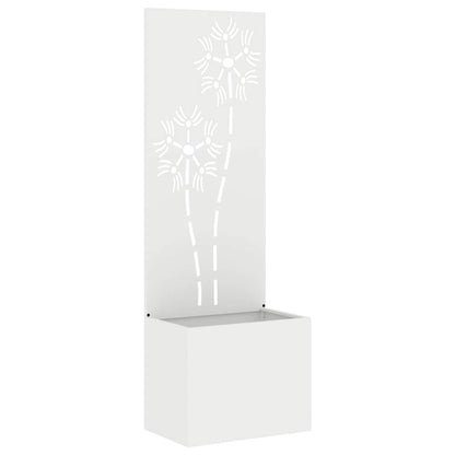 Garden Privacy Screen White 50 x 150 cm Cold-rolled steel