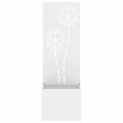 Garden Privacy Screen White 50 x 150 cm Cold-rolled steel