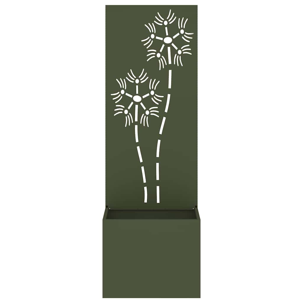 Garden Privacy Screen Olive green 50 x 140 cm Cold-rolled steel