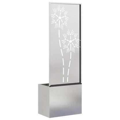 Garden Privacy Screen Floral Sliver 50 x 150 cm Stainless steel