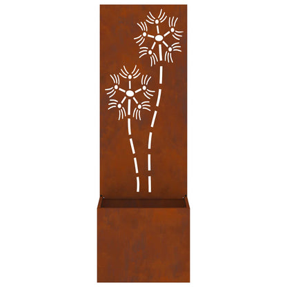 Garden Privacy Screen Rusty 50 x 32 x 150 cm Weathering steel