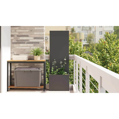 Garden Privacy Screen Black 50 x 150 cm Cold-rolled steel