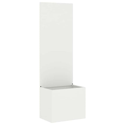 Garden Privacy Screen White 50 x 32 x 150 cm Cold-rolled steel