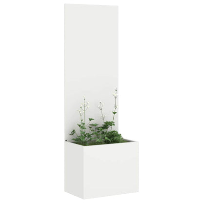 Garden Privacy Screen White 50 x 32 x 150 cm Cold-rolled steel