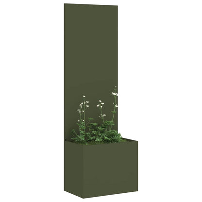 Garden Privacy Screen Olive green 50 x 150 cm Cold-rolled steel
