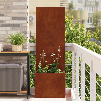 Garden Privacy Screen Rusty 50 x 32 x 150 cm Weathering steel