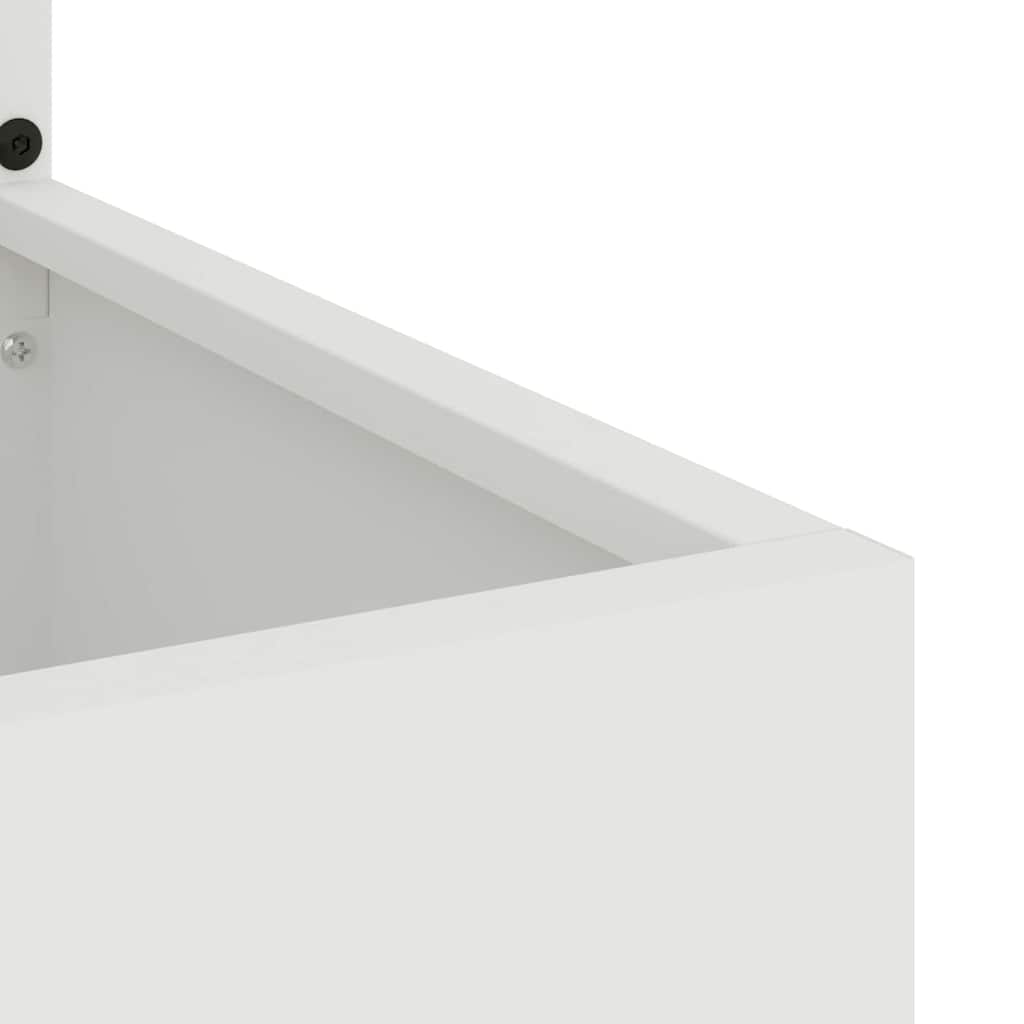 Garden Privacy Screen White 50 x 150 cm Cold-rolled steel