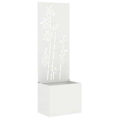 Garden Privacy Screen White 50 x 150 cm Cold-rolled steel