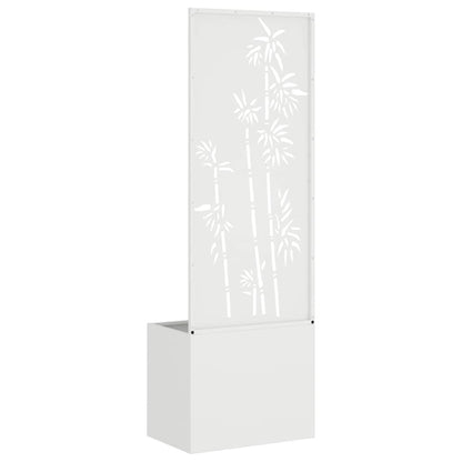 Garden Privacy Screen White 50 x 150 cm Cold-rolled steel