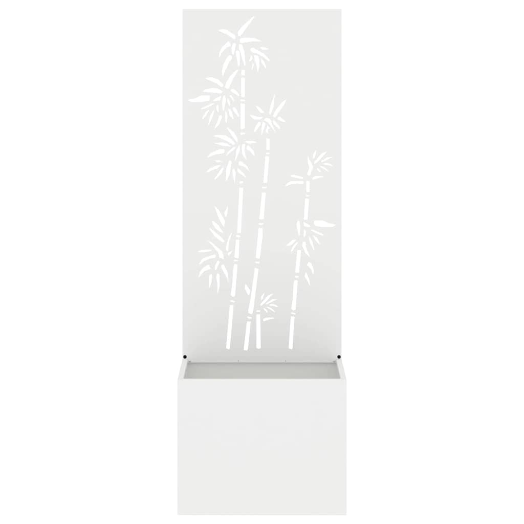 Garden Privacy Screen White 50 x 150 cm Cold-rolled steel