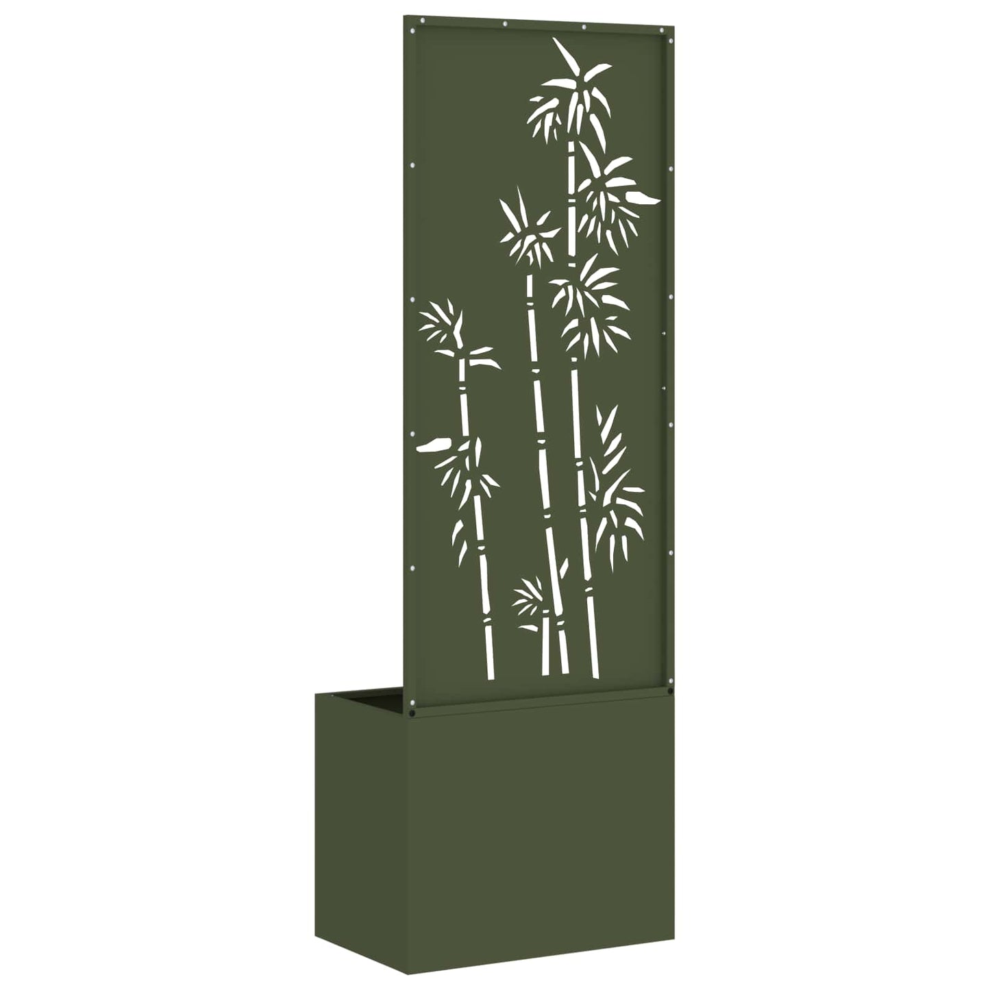 Garden Privacy Screen Floral Olive green 50 x 32 x 150 cm