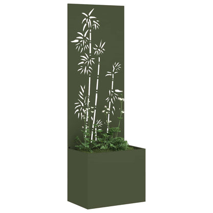 Garden Privacy Screen Olive green 50 x 150 cm Cold-rolled steel