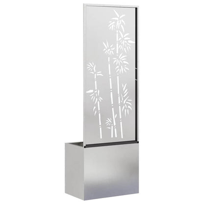 Garden Privacy Screen Floral Sliver 50 x 150 cm Stainless steel