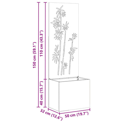 Garden Privacy Screen Silver 50 x 150 cm Galvanised steel
