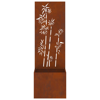 Garden Privacy Screen Floral Rusty 50 x 150 cm Weathering steel