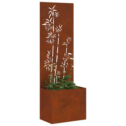 Garden Privacy Screen Floral Rusty 50 x 150 cm Weathering steel