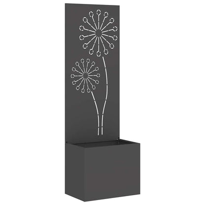 Garden Privacy Screen Black 50 x 150 cm Cold-rolled steel