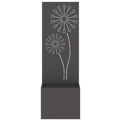 Garden Privacy Screen Black 50 x 150 cm Cold-rolled steel