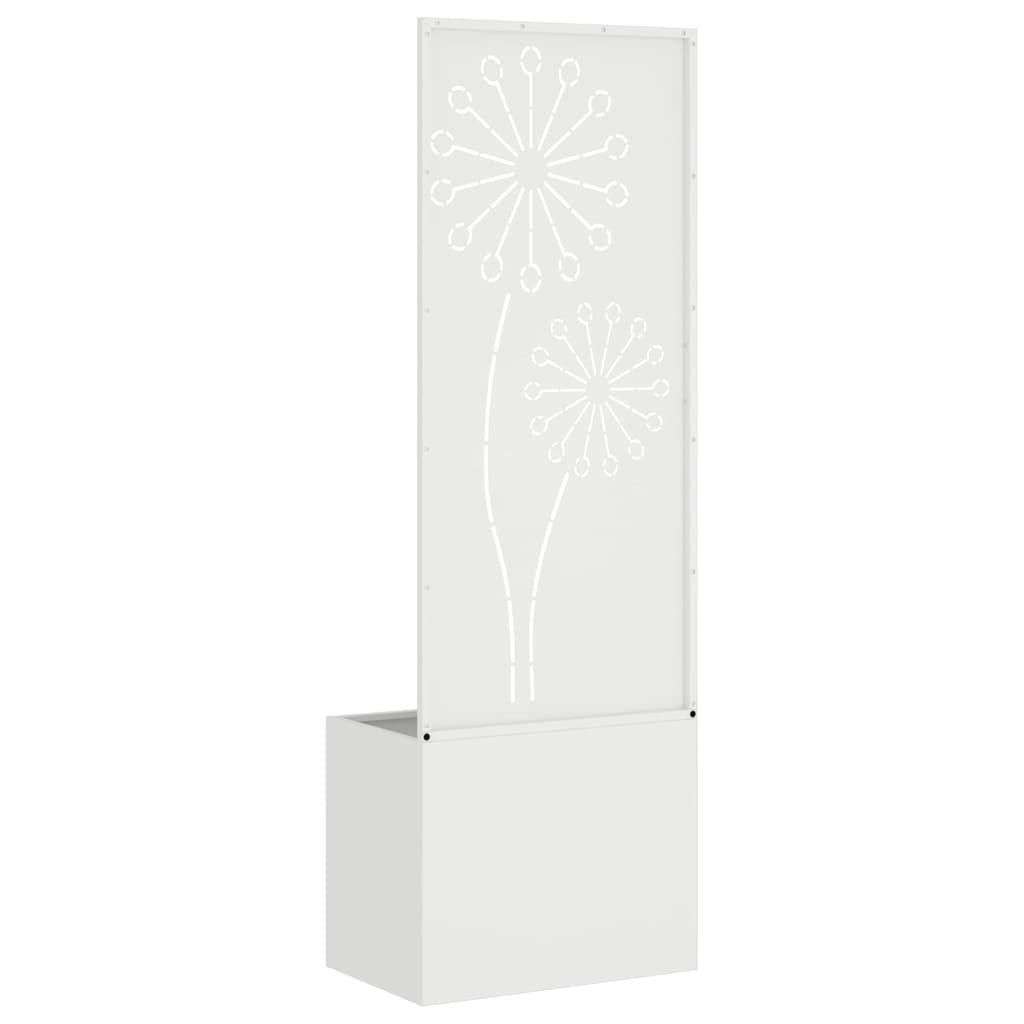 Garden Privacy Screen White 50 x 150 cm Cold-rolled steel