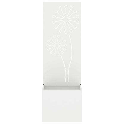 Garden Privacy Screen White 50 x 150 cm Cold-rolled steel