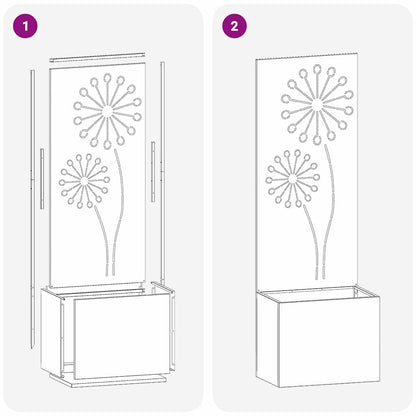 Garden Privacy Screen Sliver 50 x 150 cm Stainless steel