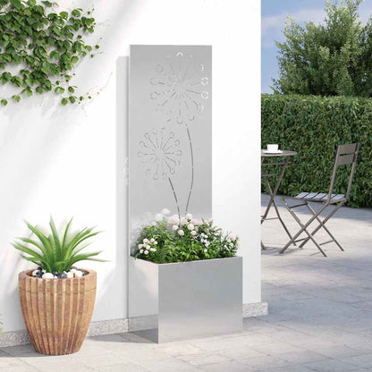 Garden Privacy Screen Sliver 50 x 150 cm Stainless steel