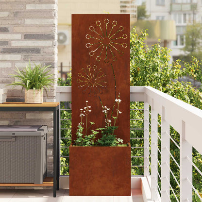 Garden Privacy Screen Rusty 50 x 32 x 150 cm Weathering steel