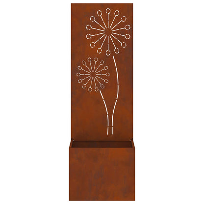 Garden Privacy Screen Rusty 50 x 32 x 150 cm Weathering steel