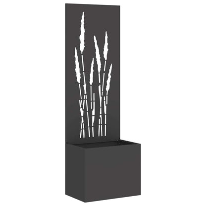 Garden Privacy Screen Black 50 x 150 cm Cold-rolled steel
