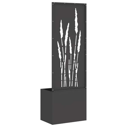 Garden Privacy Screen Black 50 x 150 cm Cold-rolled steel