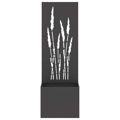 Garden Privacy Screen Black 50 x 150 cm Cold-rolled steel