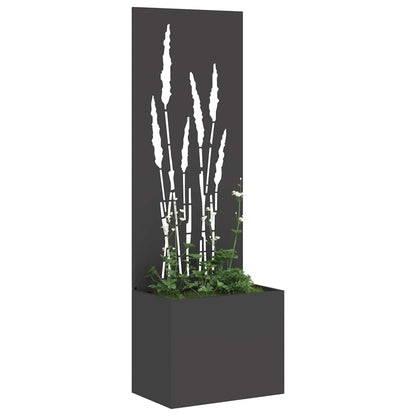 Garden Privacy Screen Black 50 x 150 cm Cold-rolled steel