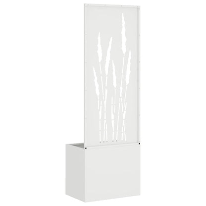 Garden Privacy Screen White 50 x 150 cm Cold-rolled steel