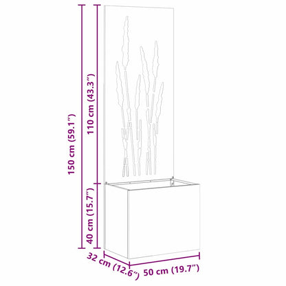 Garden Privacy Screen Sliver 50 x 150 cm Stainless steel