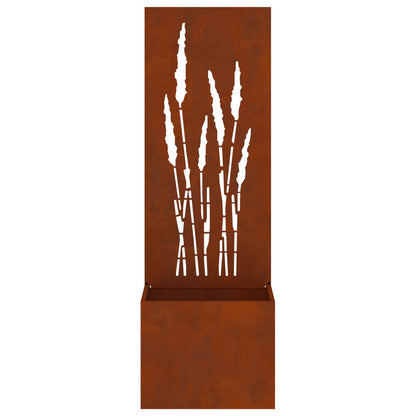 Garden Privacy Screen Rusty 50 x 32 x 150 cm Weathering steel
