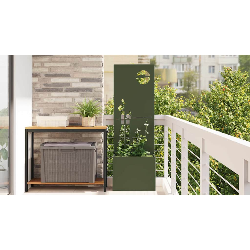 Garden Privacy Screen Olive green 50 x 150 cm Cold-rolled steel