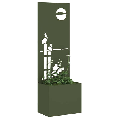 Garden Privacy Screen Olive green 50 x 150 cm Cold-rolled steel