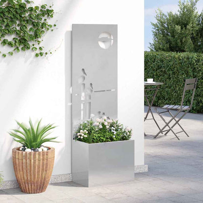 Garden Privacy Screen Sliver 50 x 150 cm Stainless steel