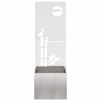 Garden Privacy Screen Sliver 50 x 150 cm Stainless steel