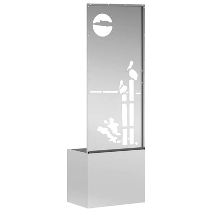 Garden Privacy Screen Silver 50 x 32 x 150 cm Galvanised steel