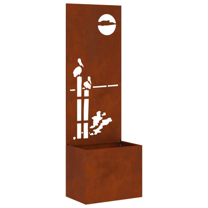 Garden Privacy Screen Rusty 50 x 32 x 150 cm Weathering steel