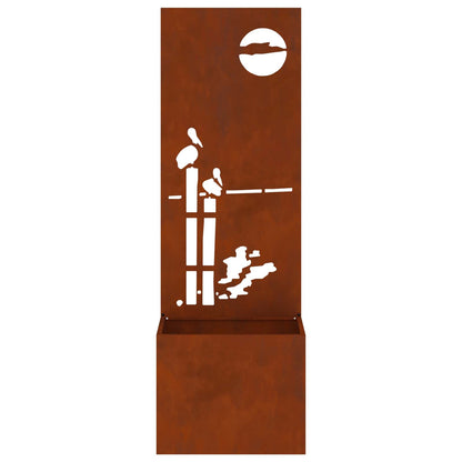 Garden Privacy Screen Rusty 50 x 32 x 150 cm Weathering steel