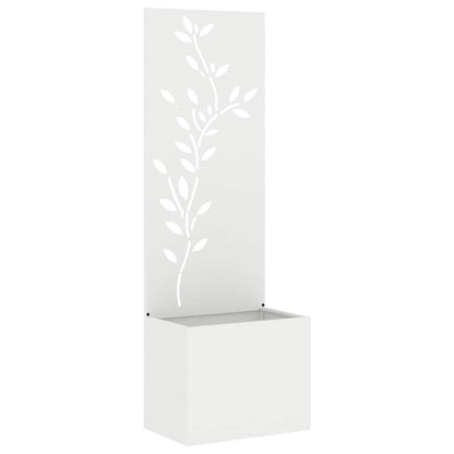 Garden Privacy Screen White 50 x 150 cm Cold-rolled steel